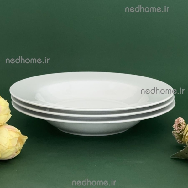 بشقاب گود چینی سفید