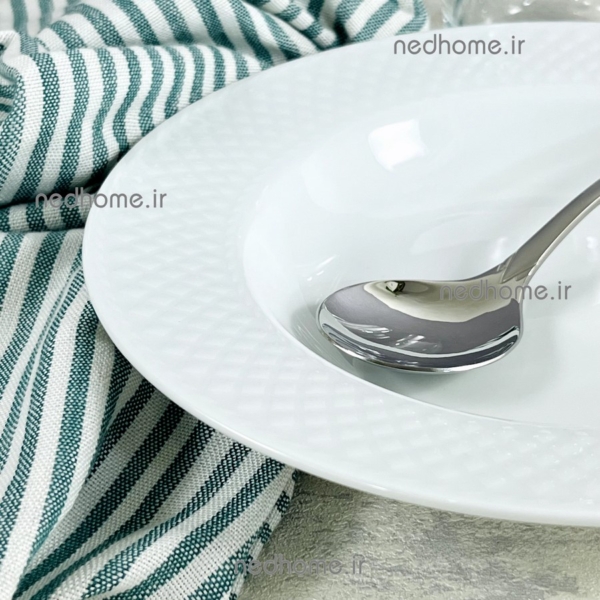 خورشت خوری گود سبک چینی زرین طرح سفید رادیانس