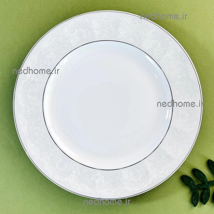 بشقاب پلوخوری تک چینی زرین طرح دلسا فله ای - درجه یک