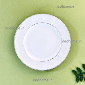 بشقاب میوه خوری تک چینی زرین طرح دلسا فله ای - درجه یک