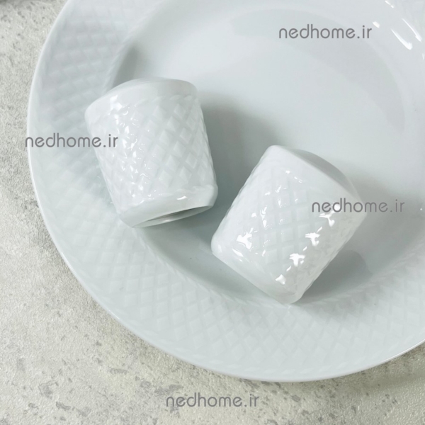 نمکدون چینی سفید زرین قالب رادیانس درجه عالی