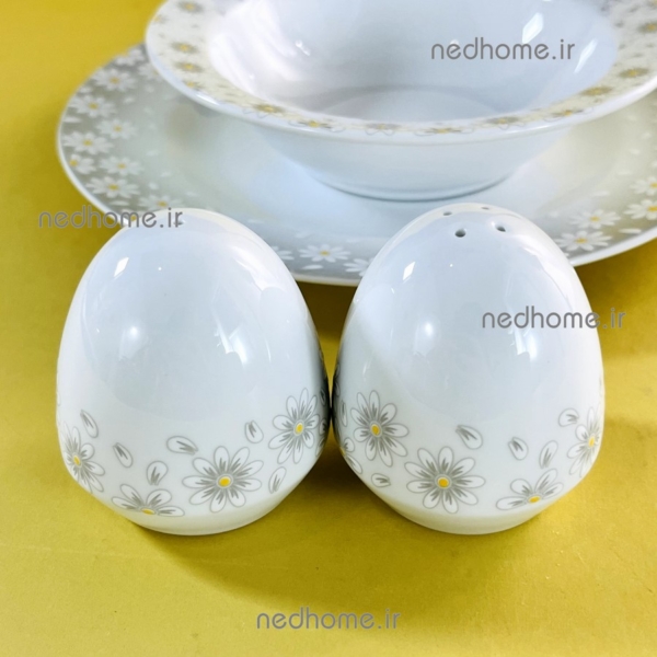 نمکپاش چینی زرین درجه عالی طرح گل بابونه