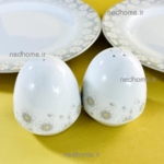 نمک پاش و فلفل پاش چینی زرین طرح کامومیلا - دو عدد - درجه یک