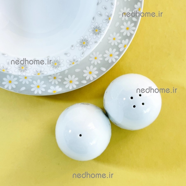 نمکدان و فلفلپاش کامومیلا گل بابونه چینی زرین