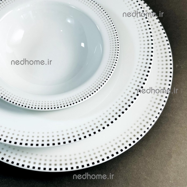 خورش خوری مون بلان مشکی چینی زرین درجه عالی