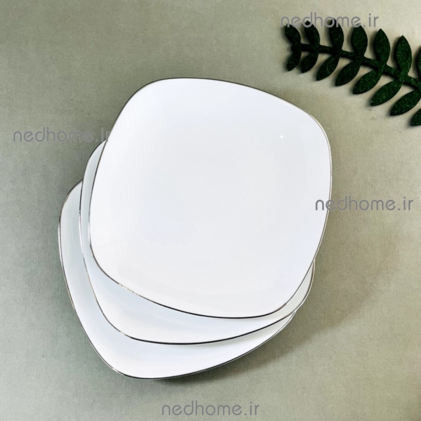 پیش دستی میوه لب نقره ای چینی زرین درجه عالی