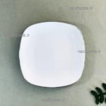 بشقاب میوه خوری تک چینی زرین طرح سمن کواترو فله ای - درجه یک