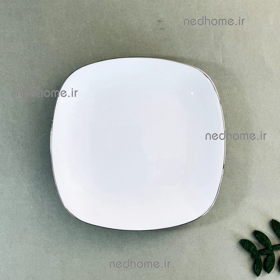 بشقاب میوه خوری تک چینی زرین طرح سمن کواترو فله ای - درجه یک