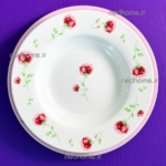 خورشت خوری تک چینی زرین طرح پینک رز فله ای - درجه یک