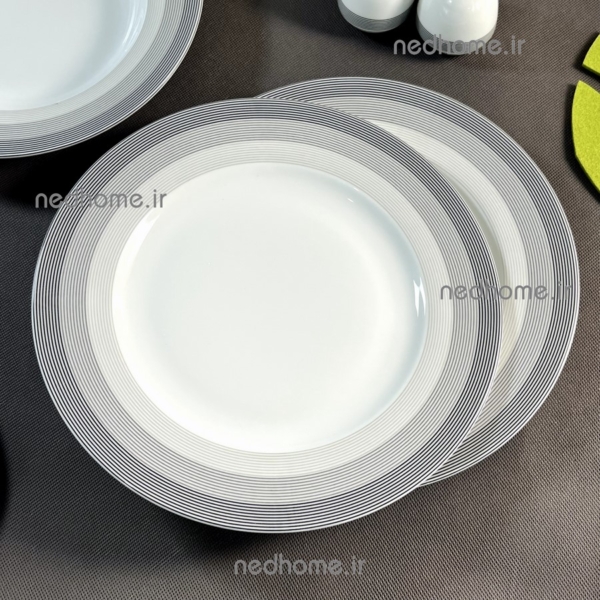 پیش دستی تک چینی زرین طرح سیلورلاینر هتلی