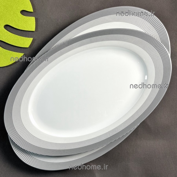دیس برنج خوری چینی زرین طرح سیلورلاینر