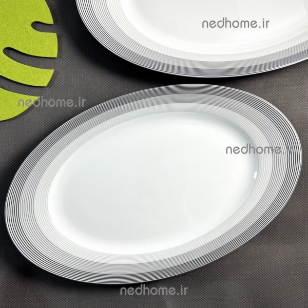 دیس بیضی سیلورلاینر سایز متوسط چینی زرین