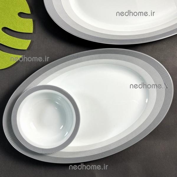 دیس برنج سیلورلاینر سایز بزرگ چینی زرین