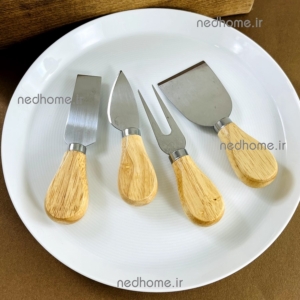 صبحانه خوری 4 پارچه دسته چوبی