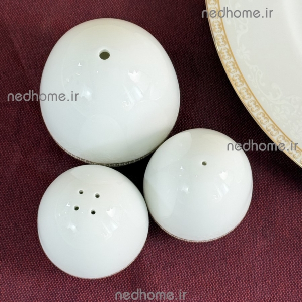 ست نمکپاش و فلفل پاش و سماغ پاش ریوا طلایی ساده