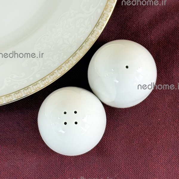 نمکپاش و فلفل پاش لب طلایی ریوا چینی زرین