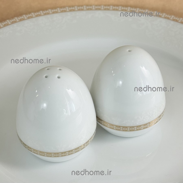 نمکپاش چینی زرین طرح ریوا طلایی درجه عالی