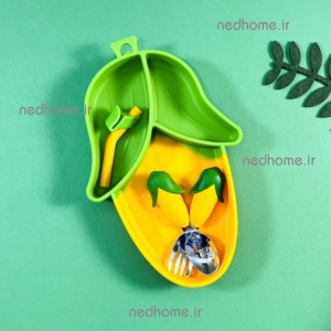 ست ظرف غذای کودک سیلیکونی طرح ذرت