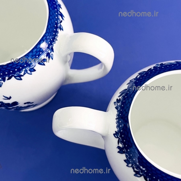 سس ریز چینی زرین طرح فلورانس آبی رنگ گرد