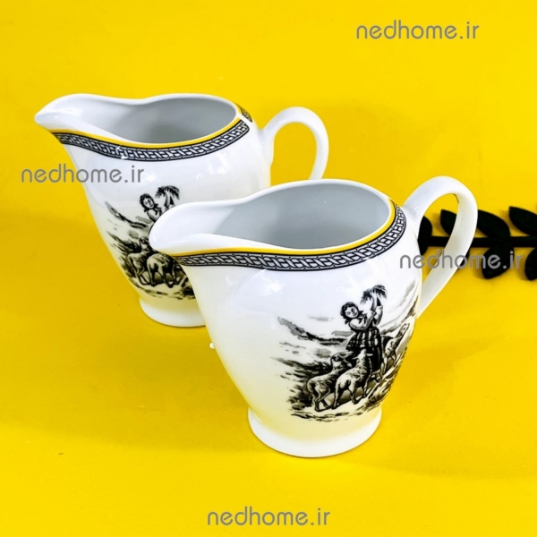 سس خوری چینی سفید زرین طرح ویلیج درجه عالی