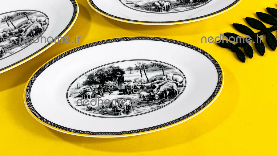 3179 (2) دیس کوچک چینی زرین طرح ویلیج روستا