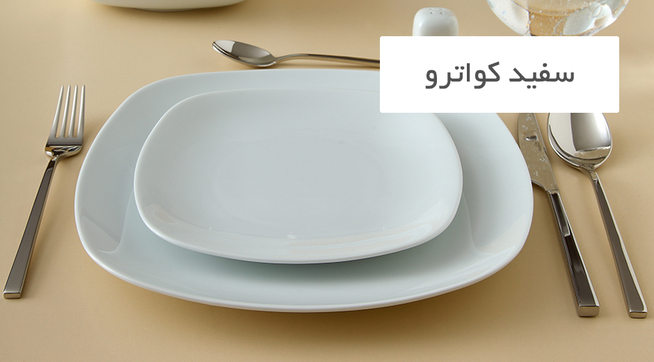 اقلام تک چینی زرین طرح سفید کواترو